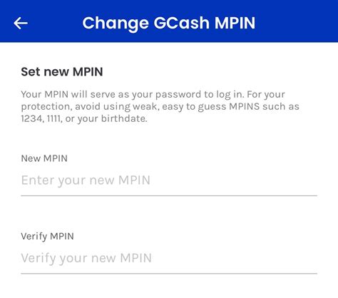 how to change mpin in gcash